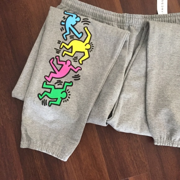 Keith Haring Sweatpants Unisex XL NWT - Picture 3 of 5